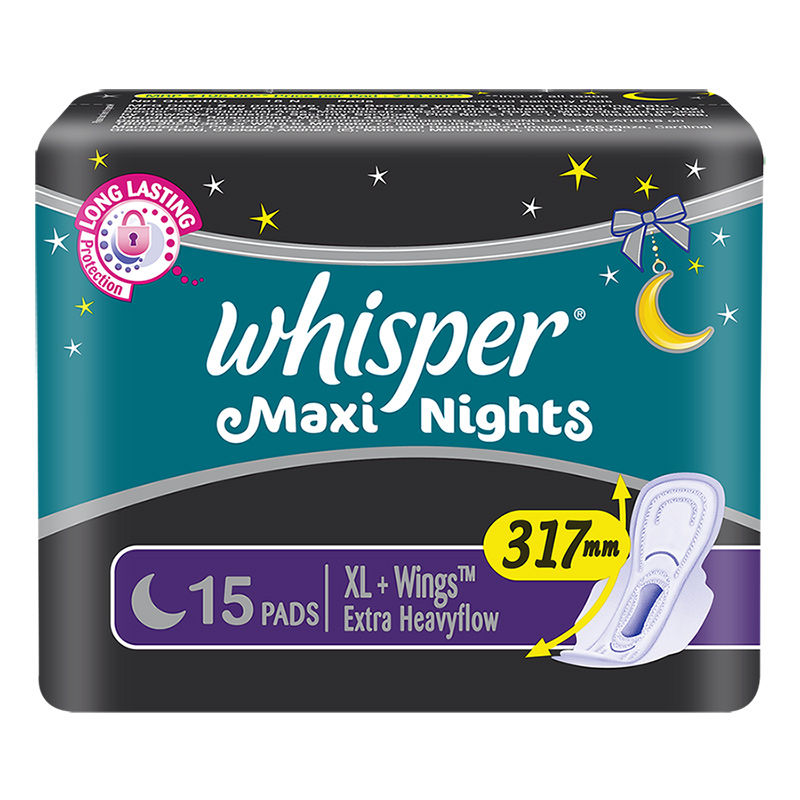 Buy Whisper Maxi Fit Regular 15s Sanitary Pads for Women Online