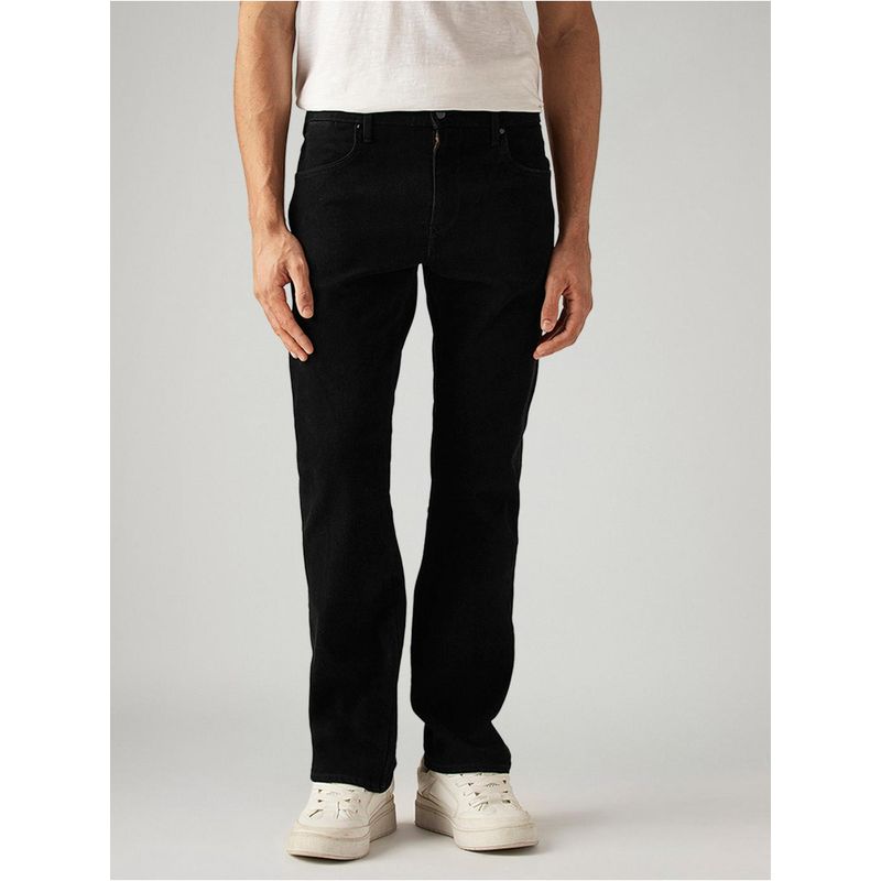 Levi's Mens 517 Black Bootcut Fit Mid Rise Redloop Jeans (34)