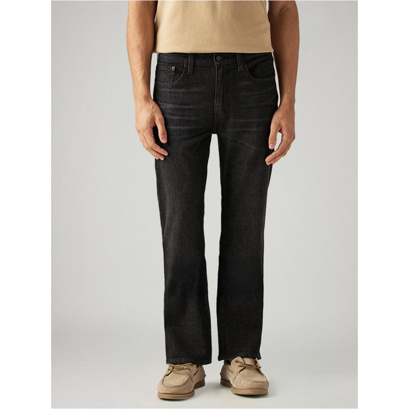 Levi's Mens 527 Charcoal-Grey Bootcut Fit Mid Rise Jeans (36)