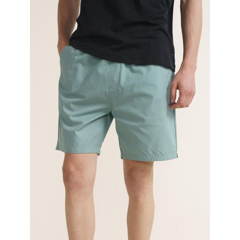DaMENSCH Mens Blue Pure Cotton Ultra Light Lounge Shorts (S)