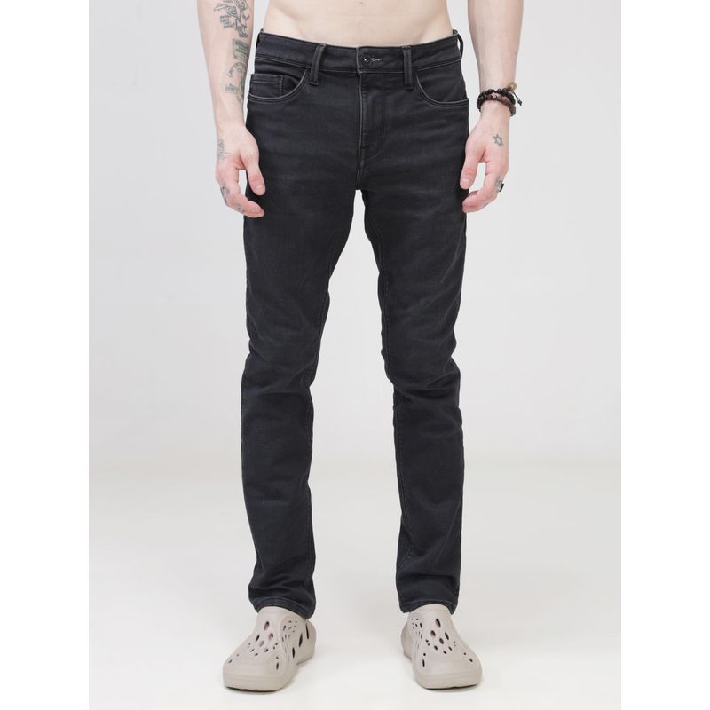 TURMS Mens 30 Days No Wash Black Denim Jeans (30)