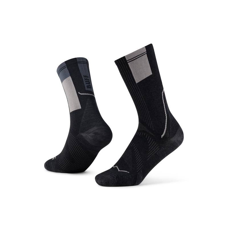 Buff Unisex Black Coolnet Coolnet Crew Hiking Trekking Socks Pack of 1 (L)