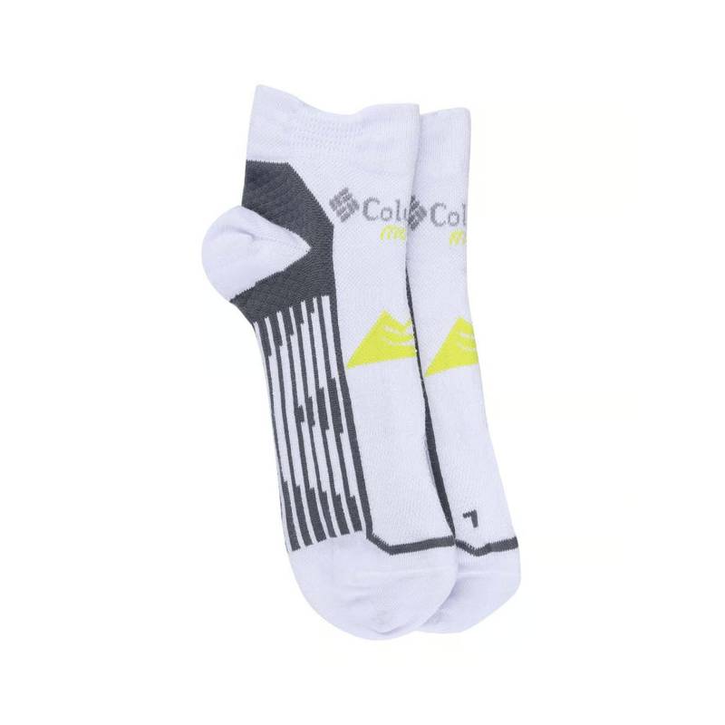 Columbia Unisex White Low Cut Optical Running Socks (M)
