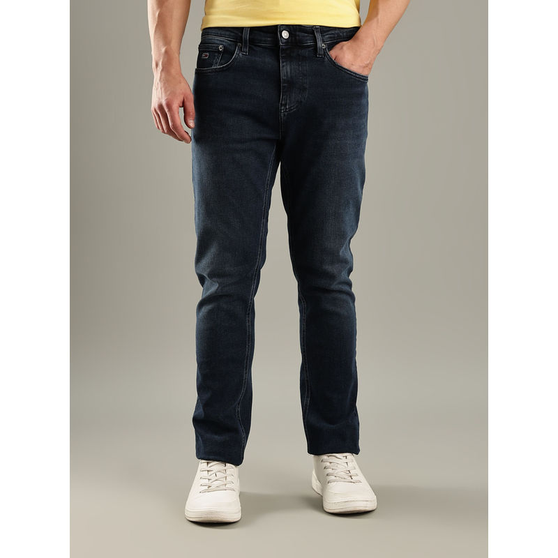 Tommy Hilfiger Men Blue Cotton Ankle Low Waist Jeans (34)