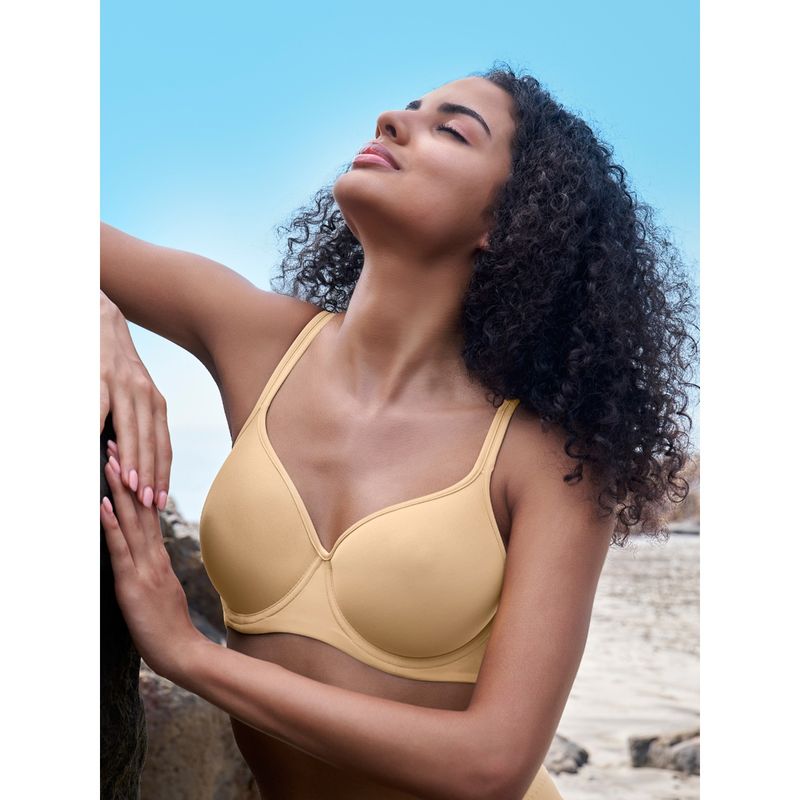 SOIE Ultra-Lightly Padded Soft Underwired Breathable Spacer Cup Bra (34D)