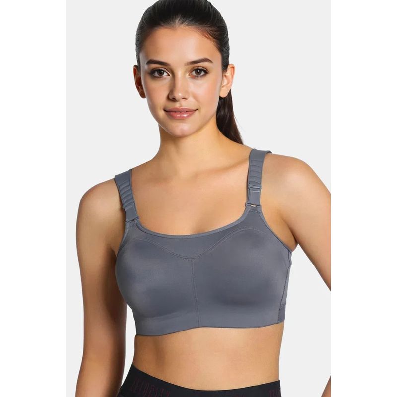 Zivame Zelocity High Impact Quick Dry Sports Bra - Castlerock (34C)