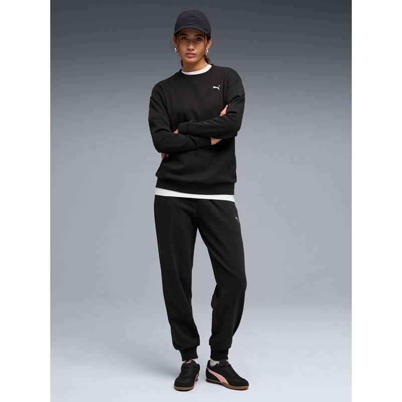 Puma Women Black Relaxed Sweatshirt & Joggers (XS)