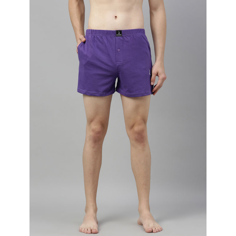 Quarantine Men's Solid Boxers - Purple: Buy Quarantine Men's Solid ...