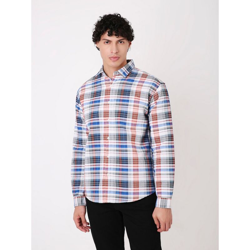 BLNK Red Cotton Checks Shirt (M)
