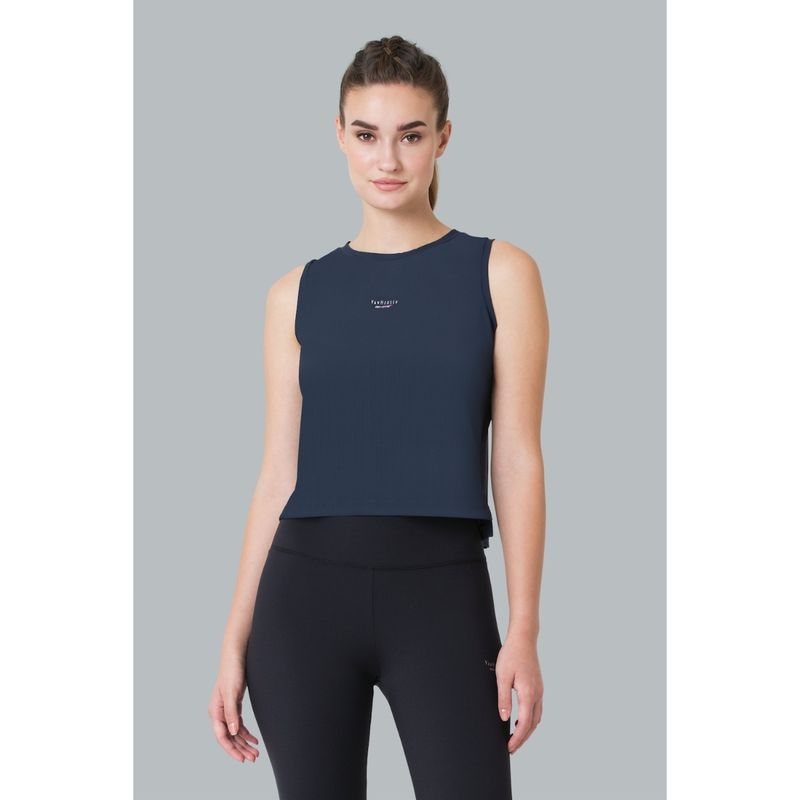Van Heusen Proactive Elite Women Quick Dry & High Stretch Cropped Top - Outer Space (M)