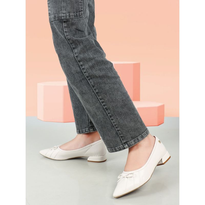 ELLE White Women Solid Ballerina (EURO 38)
