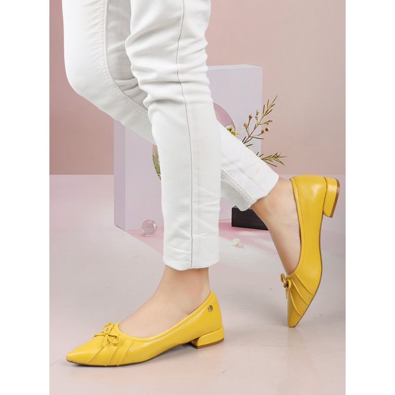 ELLE Yellow Women Solid Ballerina (EURO 40)