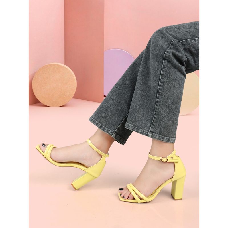 Yellow high hotsell heel sandals