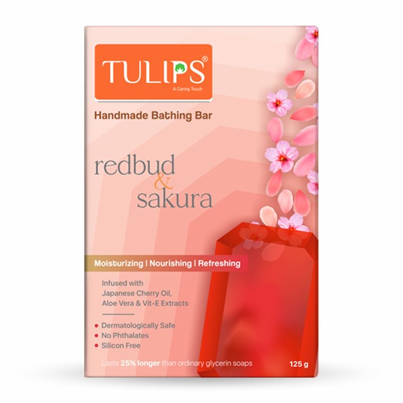 Buy Tulips Redbud & Sakura Handmade Bathing Bar Soap Online
