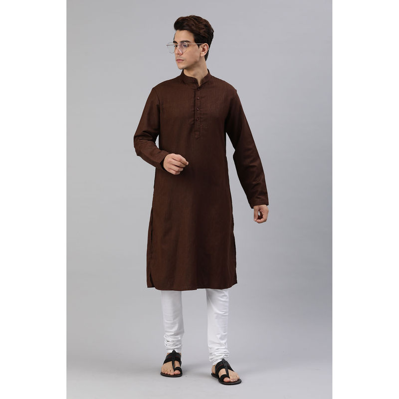 Manthan Mens White Cotton Solid Churidar (S)