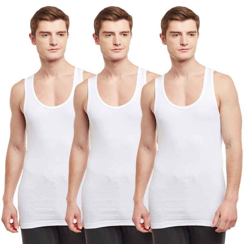 BODYX Pack Of 3 Regular Vests - White (S)