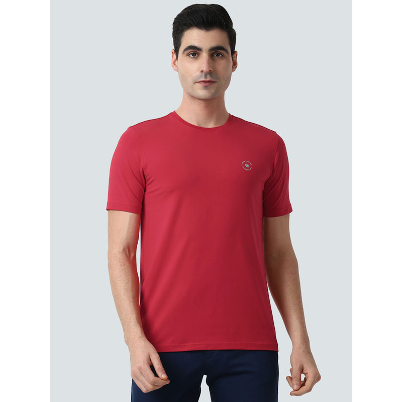 Louis Philippe Ath Leisure Red Ath.Play Stretch Crew Neck T-Shirt (S)