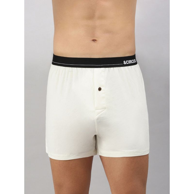 Tailor and Circus Men Boxer Mid Waist White (3XL)