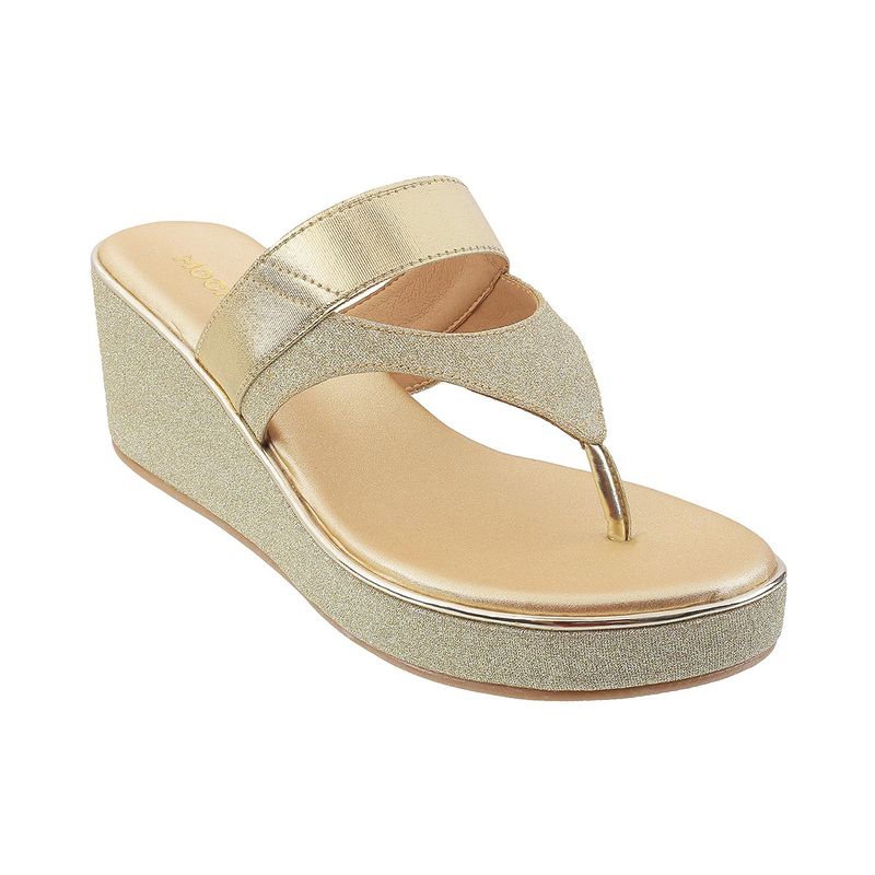 Mochi Womens Gold Platform HeelsMochi Woman Embellished/sequined Gold