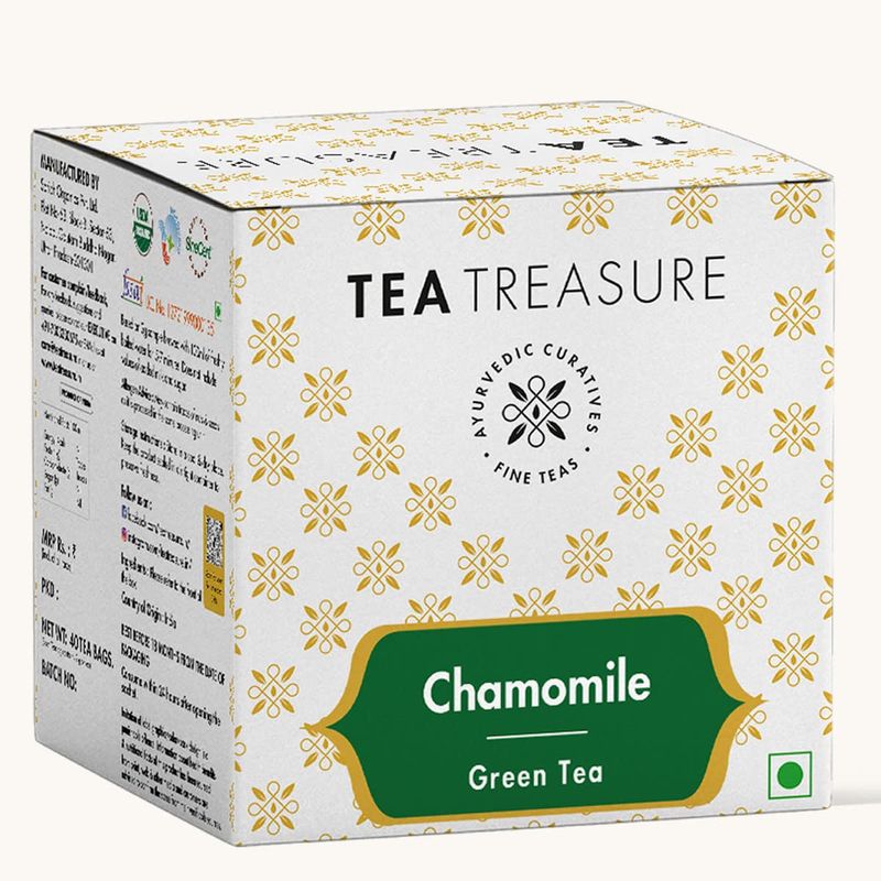 Tea Treasure Chamomile Green Tea Bags