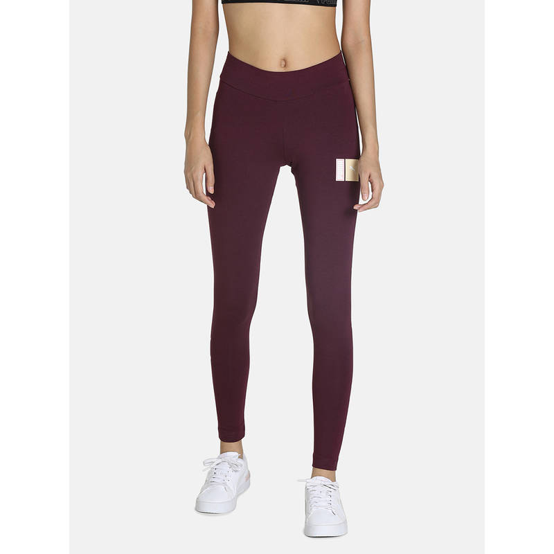Puma Graphic Tight II Women Purple Tights (XS)