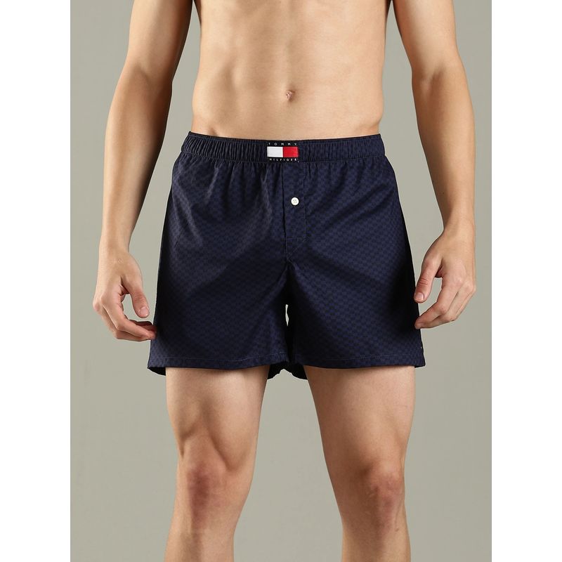 Tommy Hilfiger Men Navy Blue Printed Boxer (M)