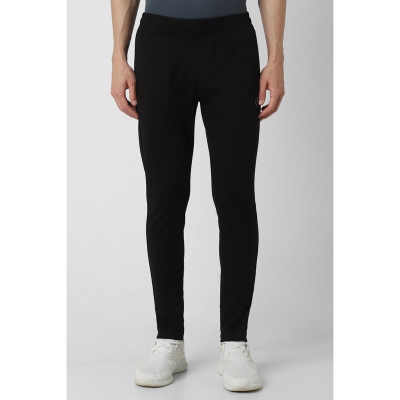Van Heusen Men Black Solid Slim Fit Casual Track Pants (36)