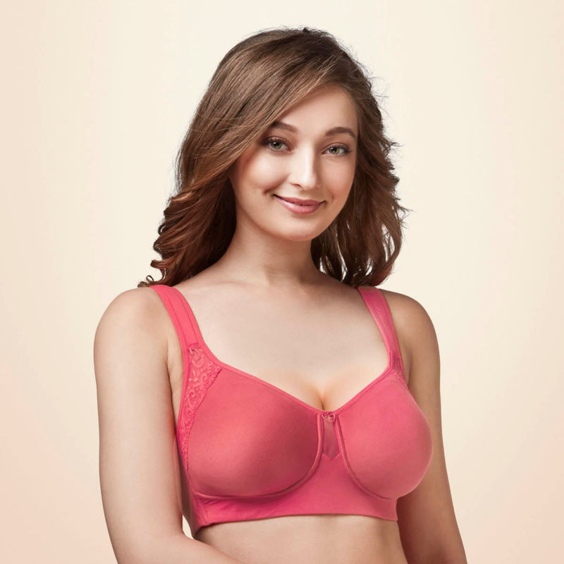 Trylo Lush Woman Non Padded Full Cup Bra - Coral (36C)