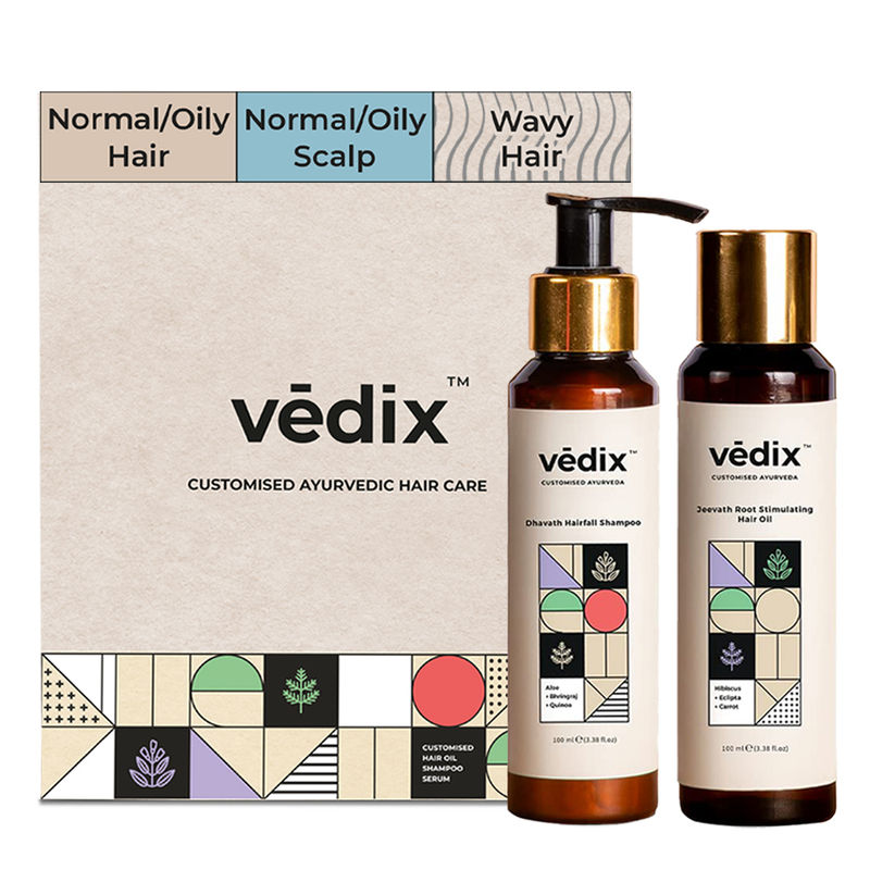 Buy Vedix Hair Shampoo & Oil ComboNormal /Oily Scalp Curly/Wavy Hair