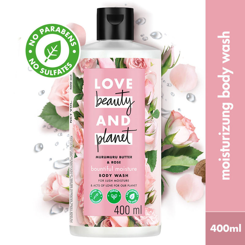 Love Beauty & Planet Natural Murumuru Butter and Rose Sulfate Free Body Wash