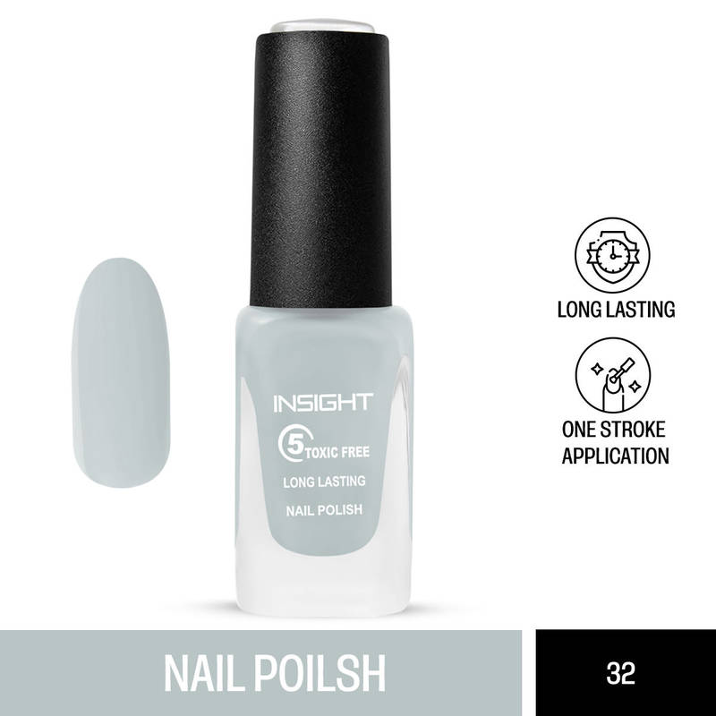 Insight Cosmetics 5 Toxic Free long lasting Pastel Color Nail Polish - 32
