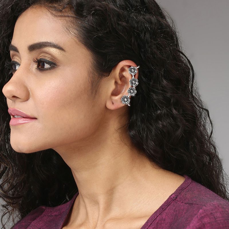 Oxidised shop ear cuffs