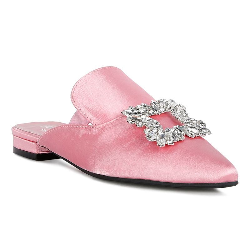 Rag & Co Embellished Pink Mules (EURO 37)