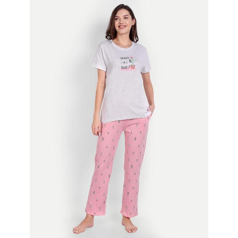 Bedtime Story White Cactus T-Shirt with Pyjama (S)