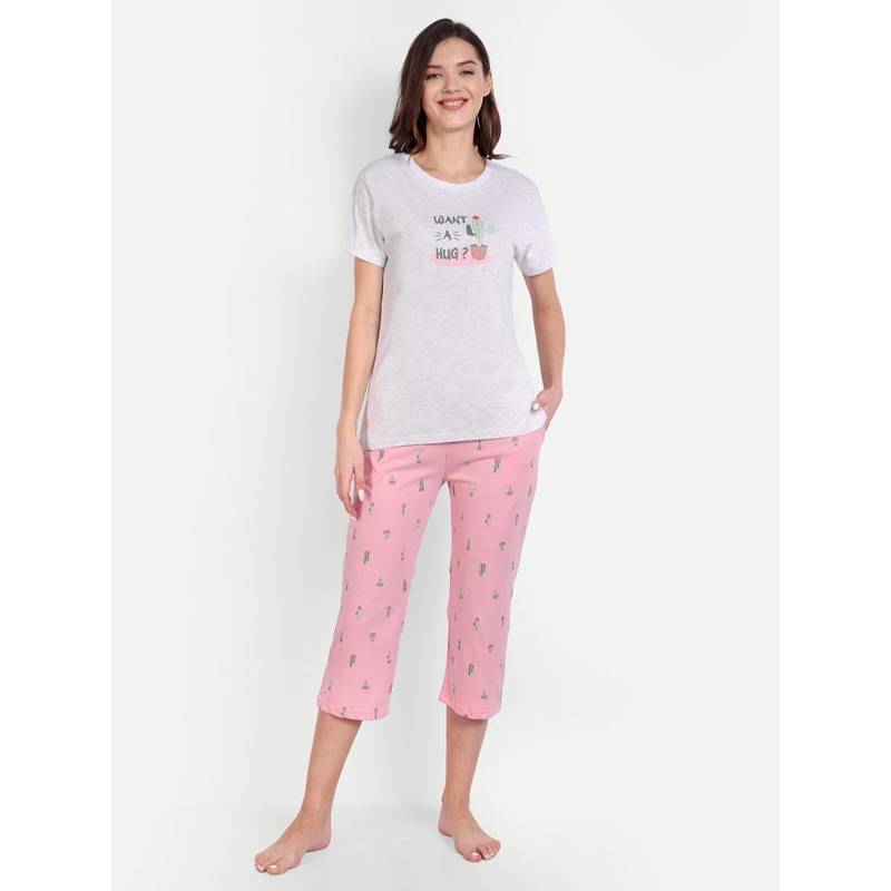 Bedtime Story White Cactus Capri with T-Shirt (S)