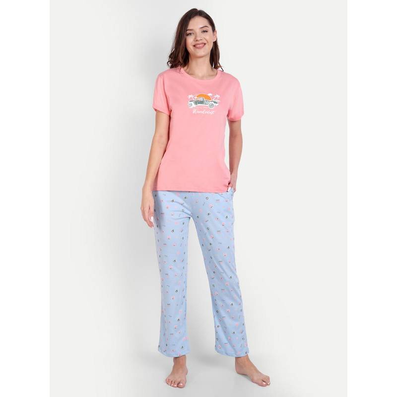Bedtime Story Pink Wanderlust T-Shirt with Pyjama (S)