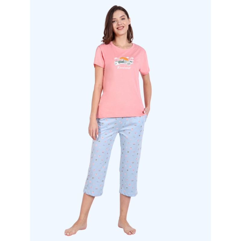 Bedtime Story Pink Wanderlust Capri with T-Shirt (S)