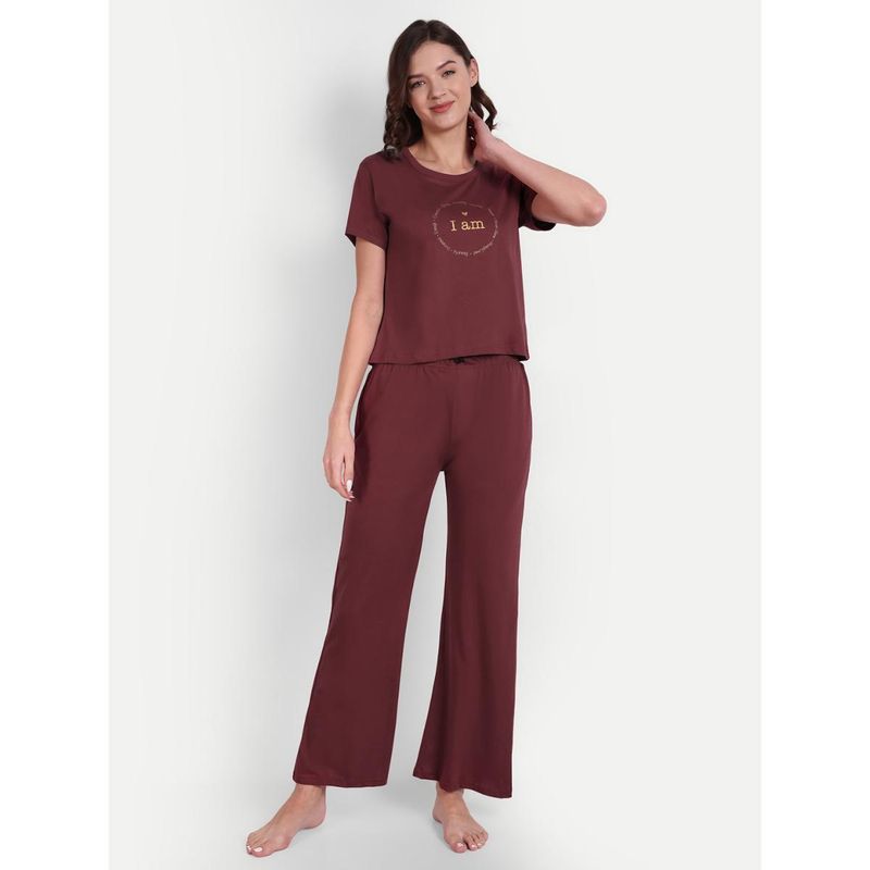 Bedtime Story Burgundy T-Shirt with Pyjama (S)
