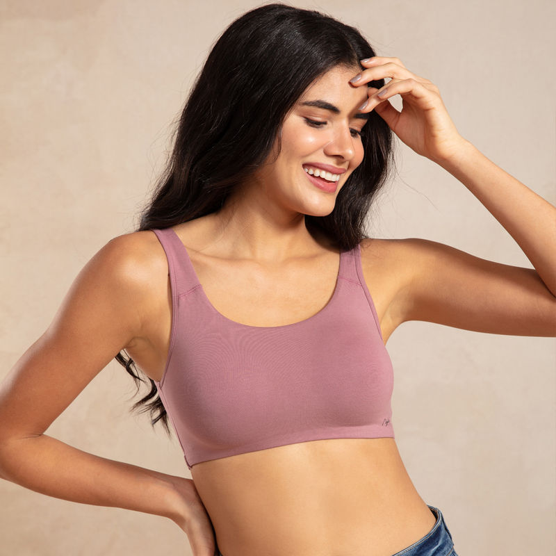 Nykd by Nykaa Soft cup easy-peasy slip-on bra with Full coverage - Wistful Mauve NYB113 (S)