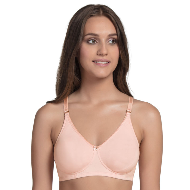 Enamor A055 Cotton Comfort Shaper With Detachable Straps T-Shirt Bra - Non-Padded Wirefree - Pearl