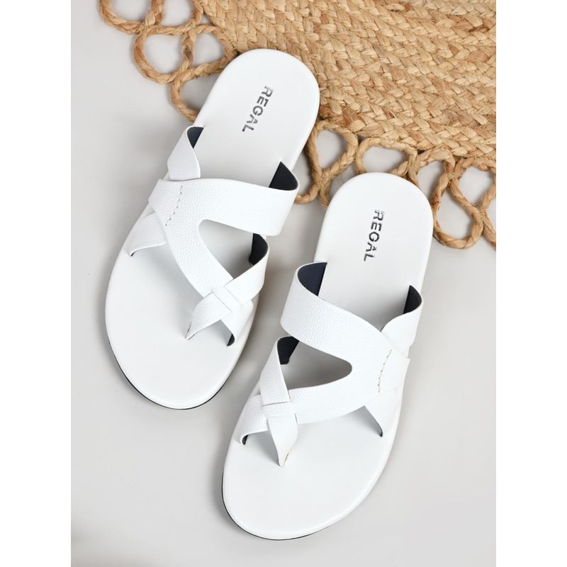 REGAL White Men Leather Sandals (UK 6)