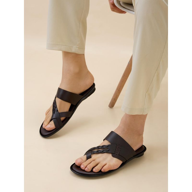REGAL Brown Men Casual Leather Sandals (UK 9)