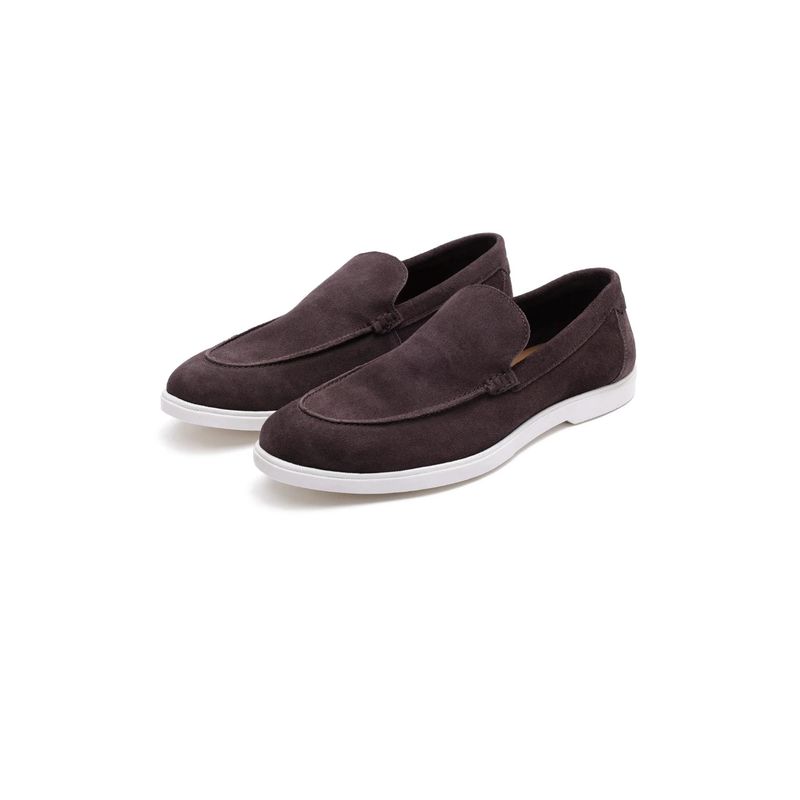 Rare Rabbit Velour Prune Brown Loafers (UK 7)