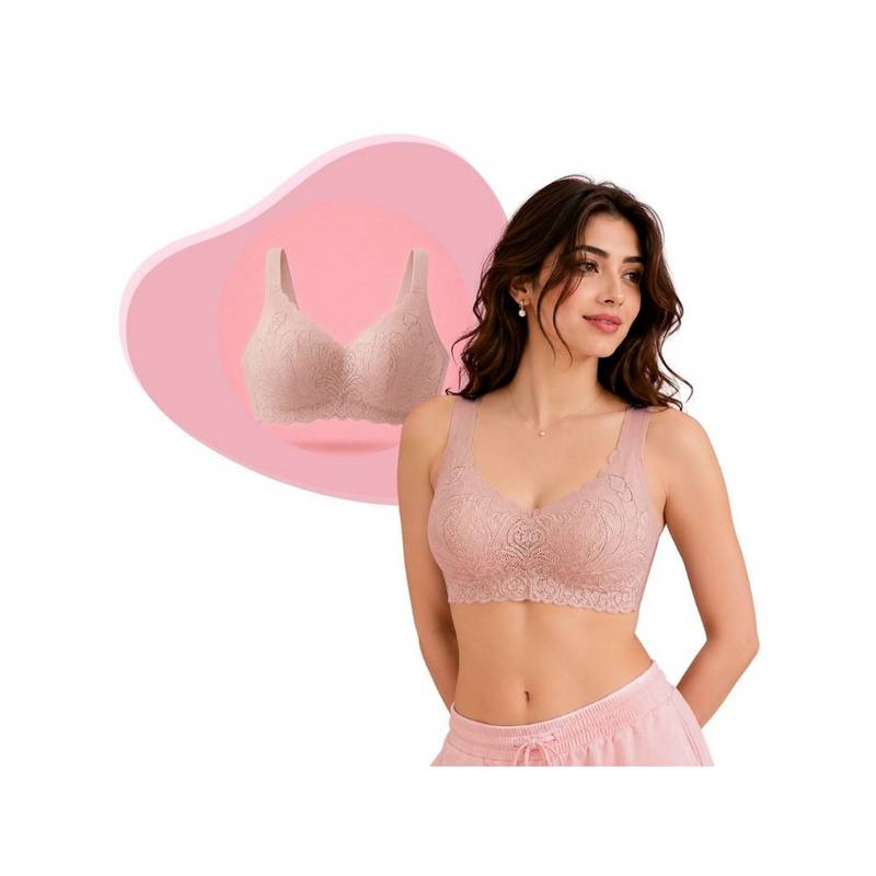 Rheal Curve Pink Invisible Wireless Shaping Bra (M)