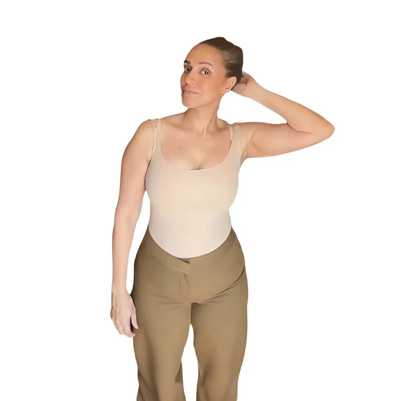 ButtChique Beige Built-In Bodysuit Shapewear (2XL)