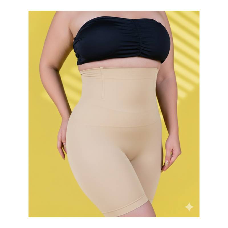 Keepfit Plus Size Beige Seamless Tummy and Thigh Shapewear (4XL)