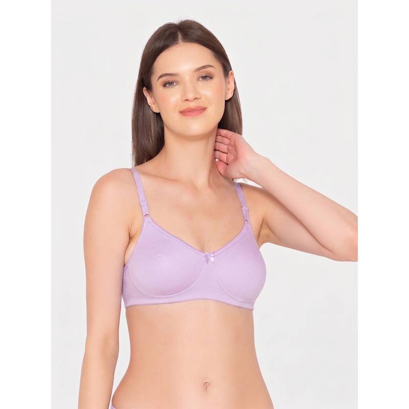 Groversons Paris Beauty Lavender Women Wire-Free Non-Padded Seamless Bra (38B)
