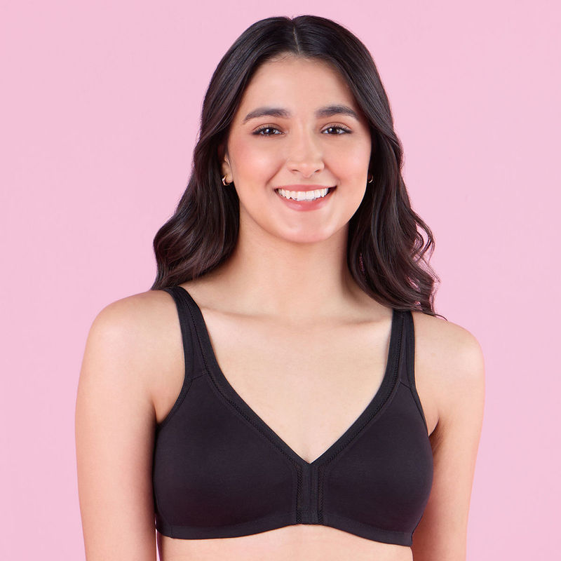 Nykd By Nykaa Everyday Cotton Plunge Neckline Bra NYB351 Black (36D)