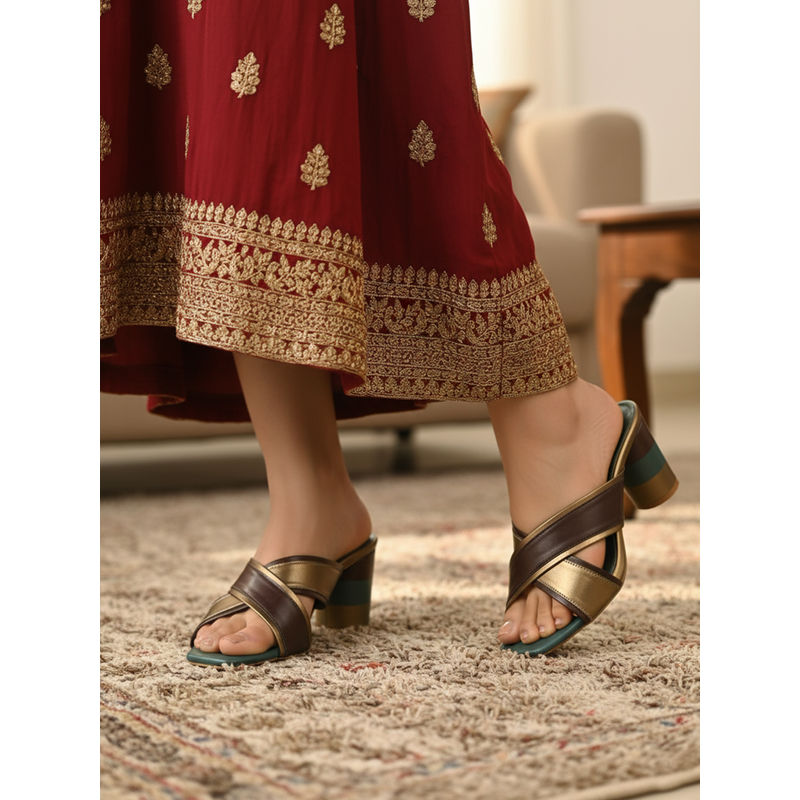 Chaal Chalan Multi-Color Anya Heels (EURO 40)