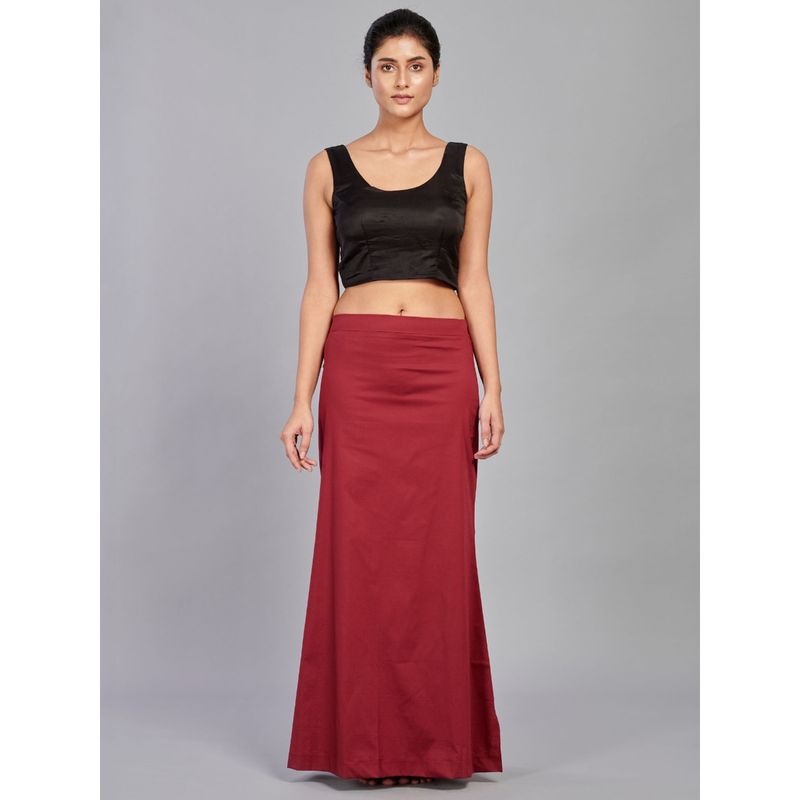 I AM BY DOLLYJAIN Cotton Lycra D'coat Maroon (XL)